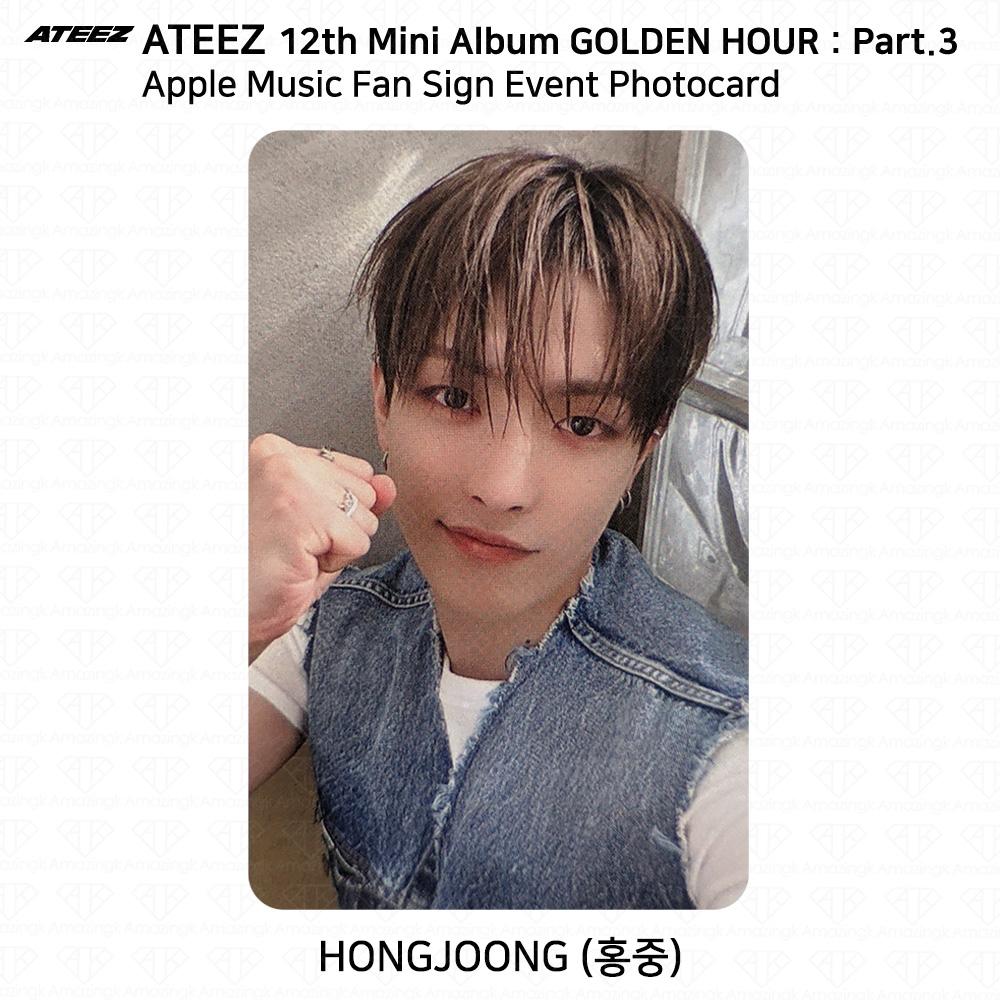 ATEEZ Le 12ème Mini Golden Hour Part.3 Applemusic Événement de Signature de Fans Photocard KPOP