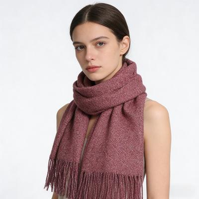 200*70cm Winter Soft Warm Cashmere Scarf Solid Color Shawls Wraps Long Blanket Scarf with Tassels
