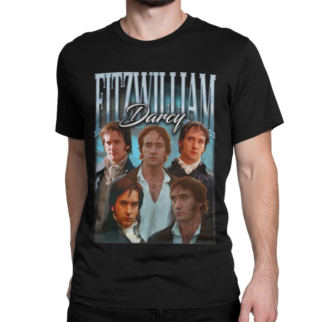 Vintage 90s Fitzwilliam Darcy Pride And Prejudice Men T Shirt Funny Tees O Neck T-Shirt Cotton Graphic Printed Clothes