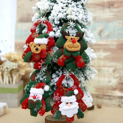 6 Stück Vlies Deko Anhänger 12x16CM Cartoon Weihnachtsmann Schneemann Anhänger Weihnachtsbaumschmuck