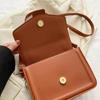 Fashion Faux Leather Flap Crossbody Bag for Women Solid Color Versatile Shoulder Messenger Bag for Outings Travel KTY