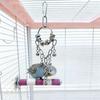 Wear-resistant Metal Bird Chain Bells Toys Bite Resistant Bird Cage Hanging Toy  Small Medium Birds