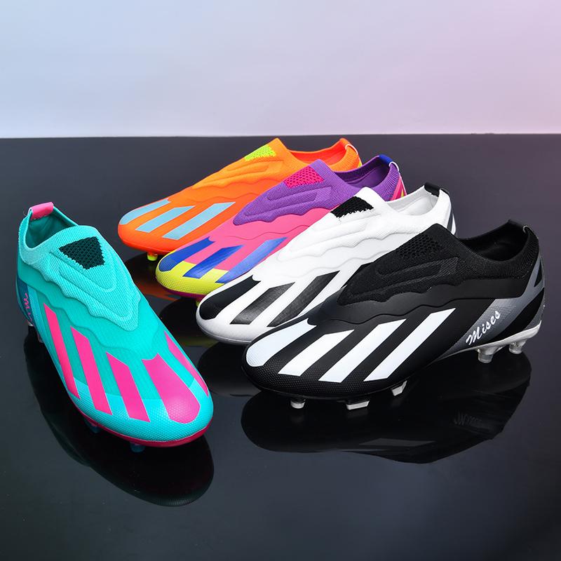 New Men Football Boots Cleats Outdoor Sport Training Breathable Soccer Shoes Long Spikes FG Boys Non Slip Match Comfortable