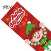 Indoor Holiday Home Ornaments Christmas Banner Decorations with Hanging Rope, Elf/Snowman/Gnome/Snowman Festive Flags for Doorway Celebratory