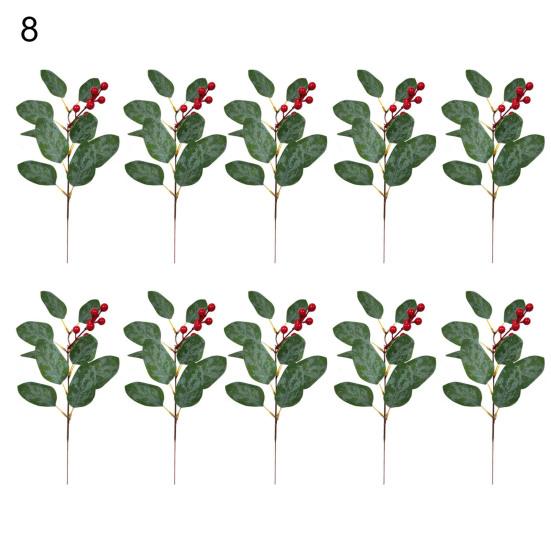 

1 букет, искусственное растение без полива, многоразовое цветостойкость, отличные декоративные искусственные листья эвкалипта, стебли для гостиной 8