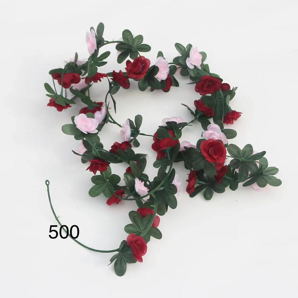 Silk Roses Artificial Flowers Garland For Wedding Season Home Room Decoration Spring Autumn Garden Arch DIY Gift Fake Plant Vine