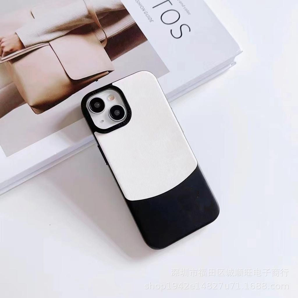 Pigment leather is suitable for iphone15PROMAX mobile phone case Apple 14 simple high-end matte anti-drop protective case