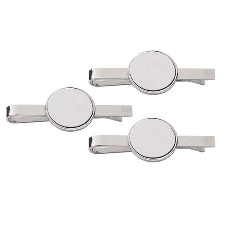

AEE4-Sublimation Tie Clip Blanks For Men Metal Tie Bars Heat Transfer DIY Tie Pins Pinch Clip For Wedding Birthday Business серебряный