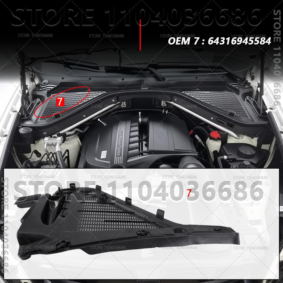 

Для 2007-2014 BMW X5 X6 E70 E71 Панель-роздільник Моторний відсік 51717169421 51717169422 51717169419 51757171791 64316945583