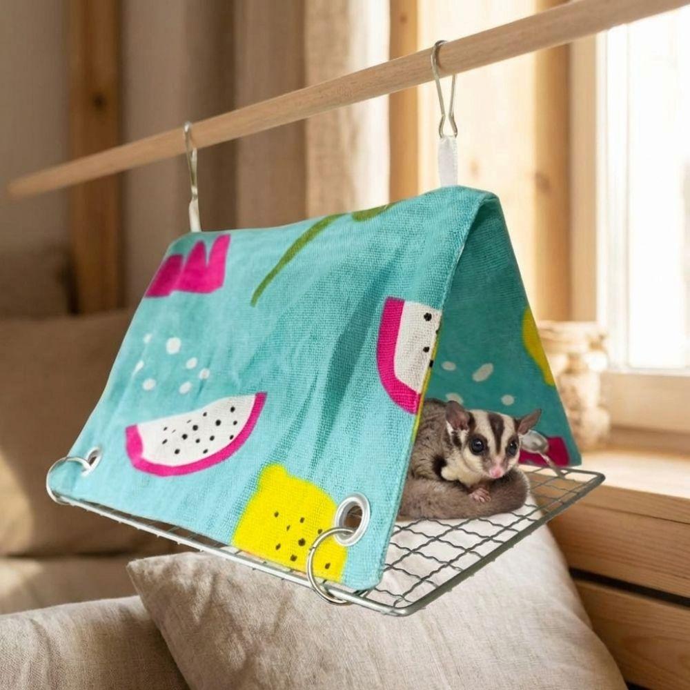 Breathable Parrot Hammock Bed Climb Toy Summer Tent Hut Bird Cage Hammock Bird Play
