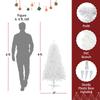 4ft White Artificial Christmas Tree Prelit With Stand, 100 Warm White LED Lights, Realistic 241 Branch Tips, PVC White Norwood