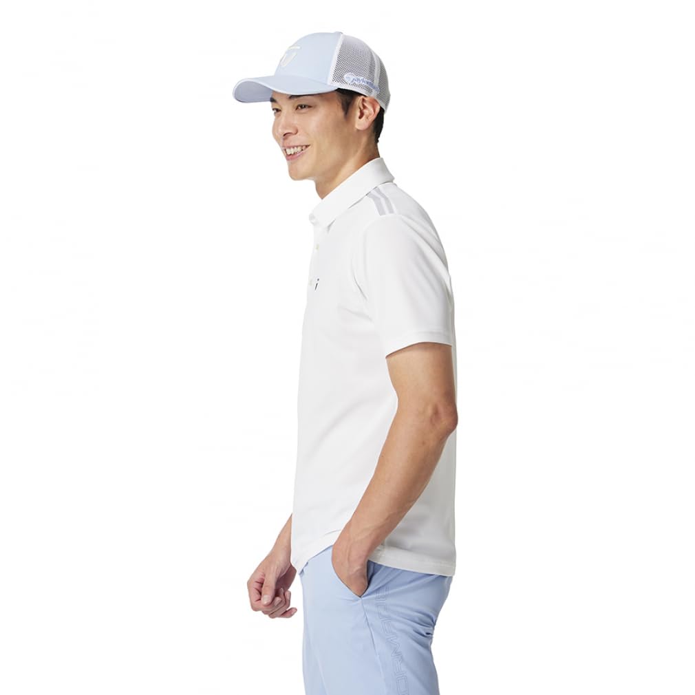 TaylorMade TM Basic S/S Polo Shirt, White, Size Small, Men's, 2025SS UN634