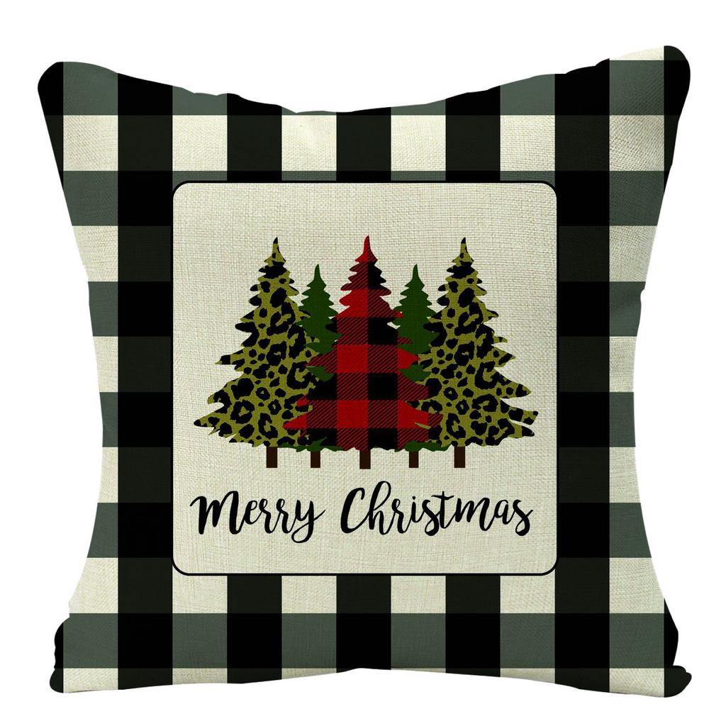 Combination Home Christmas Linen Pillow Case Festive Home Decoration Pillow Cushion Cover Pillow
