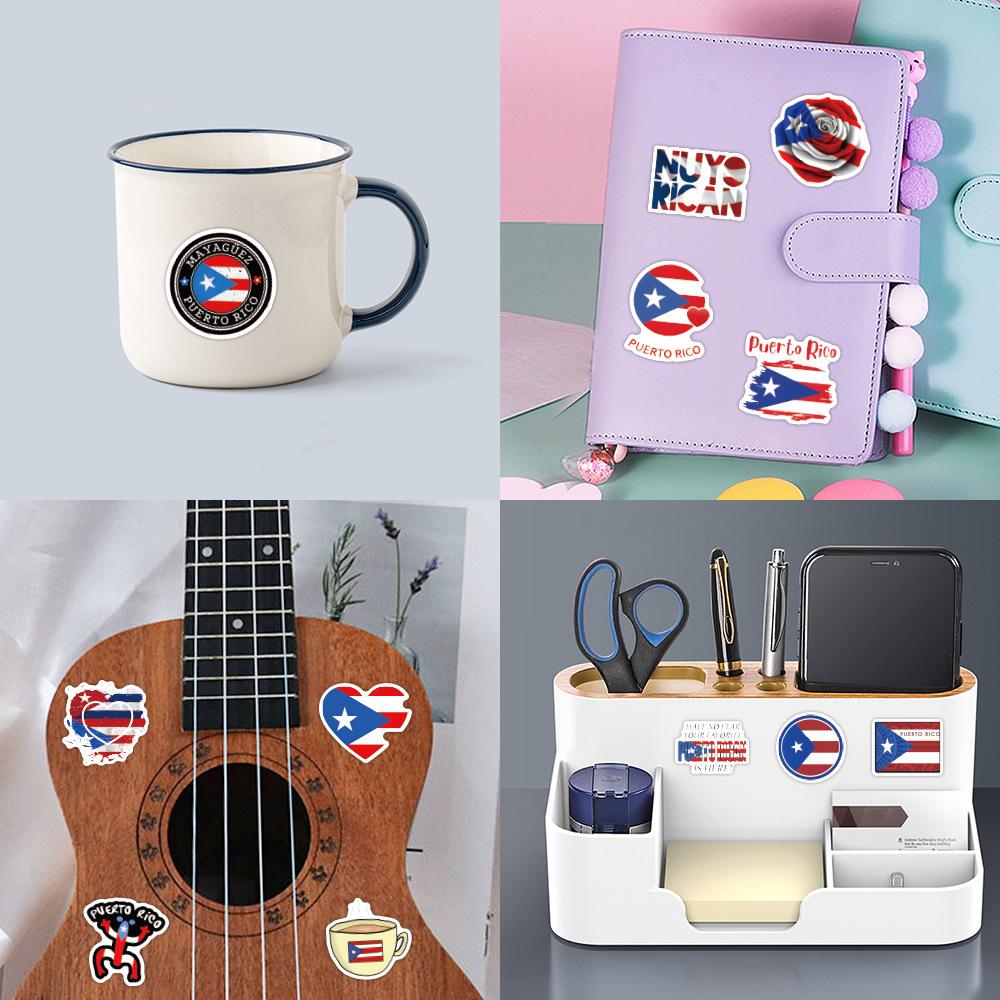 60 New Puerto Rico Graffiti Stickers DIY Decorative Notebook Guitar Personalized Waterproof Stickers