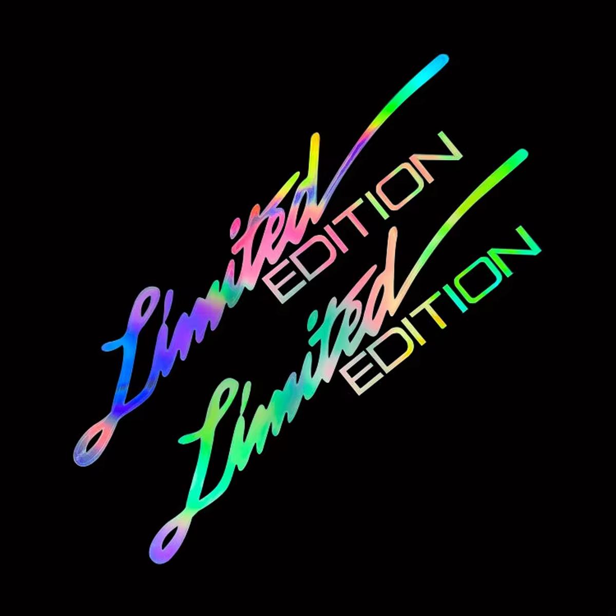 

1 Pair 16cm Long LIMITED EDITION Reflective Car Stickers Motorcycle Moto Body Helmet Windshield Accessories Decals For BMW Honda Laser (2PCS)