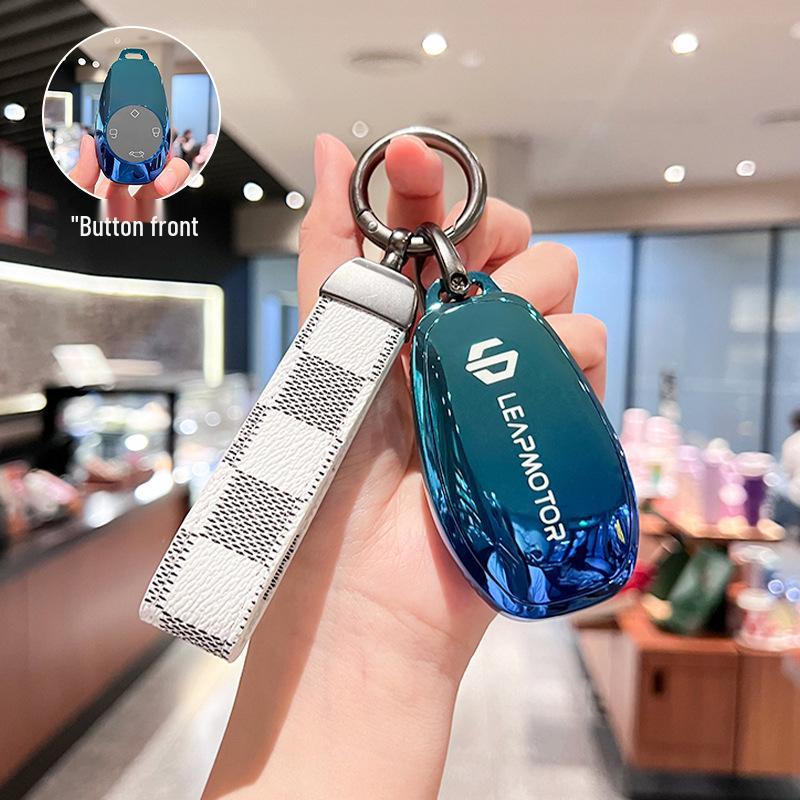 Leapmotor T03/S01 Key Case for Men & Women - Protective Car Remote Cover, 2021 Model