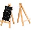 Mini Wooden Easels Display - 3Inch Mini Easel & Canvas Collection, Mini Natural Wood Display Easel (Pack of 9 Easels)