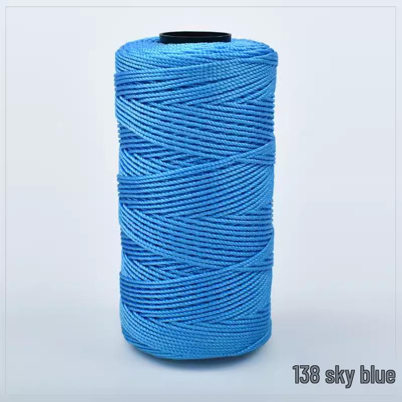 Chunky Wool & Ice Silk 3-Ply Yarn for DIY Crochet: Hand-Knitted Bag, Summer Hat, Shoes, and Seat Cushion