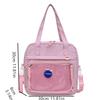 Fashion Cute Transparent Tote Bag Stylish Single Shoulder Crossbody Bag Large Capacity Casual Nylon Women's Bag Student Handbag
