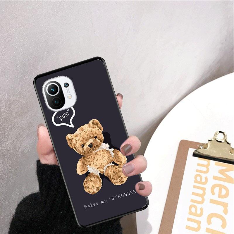 

Милый чехол для телефона с плюшевым мишкой и пивом для Xiaomi 12 Mi 10T 11T 11 Pro 10 10T 11 lite 10pro 11Ultra Poco X3 Pro Poco F3 M3 Xiaomi 12