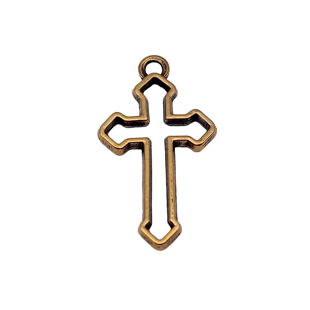 Hollow Cross Charms Multi Color Alloy Pendants For Gothic Christian Jewelry Accessories