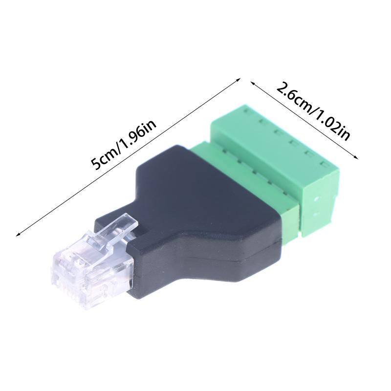 1Pc Cctv Adapter Connector Ethernet Male Plug To Screw Terminal Block 6 Pin With Terminal Plug Splitter Rj12 6P6C