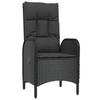 Vidaxl 7-Cz. Garden Furniture Set, Cushions, Black-Grey PE Rattan