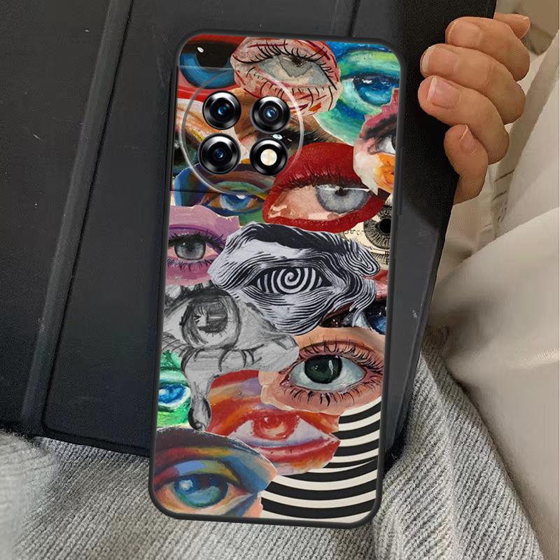 Scary Face Eyes Case For OnePlus 15 13 12 11 13R 13T 10T 10R 12R OnePlus Nord 5 CE 2 3 4 Lite N20 N30 Cover