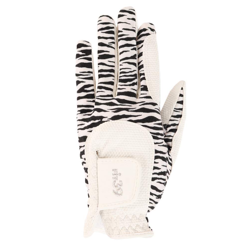 MIC 39 GOLF FIT39 Left Hand Size L Glove, Unisex, MGF-220N, (for Right-Handed Players), Zebra/White,