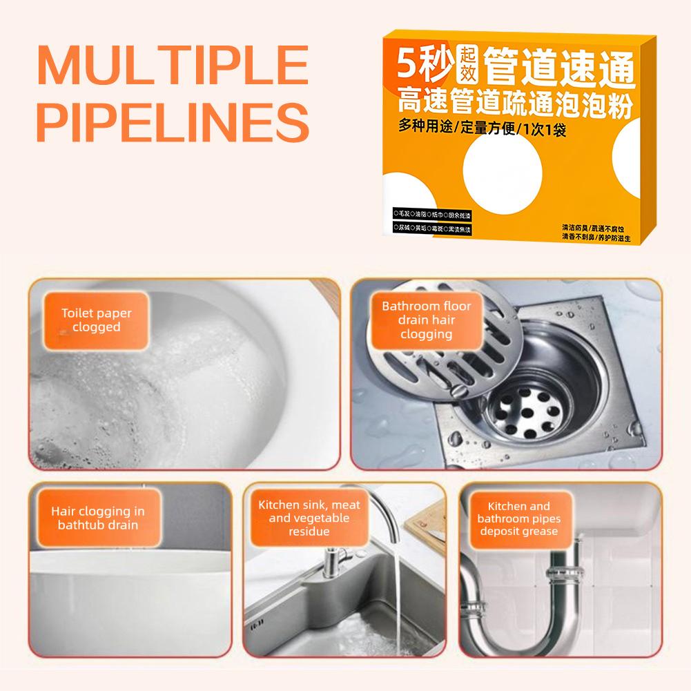 Drain Clog Remover Agents Toilet Pipe Sewer Closestool Dredging For Bathroom