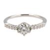 Used JEWELRY Diamond Ring Pt900 Platinum Silver Clear Used