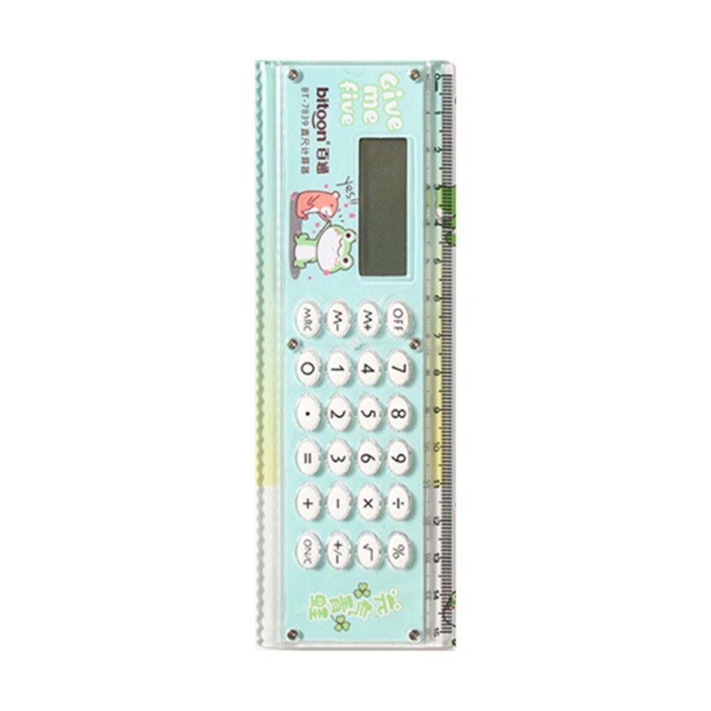 2-in-1 Calculator Ruler with 8 Digit Calculator Drawing Tool Straightedge  School Office