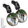 Hordlend Bicycle Rearview Bar End Wide Wide Viewing Includes Installation Black of Mirror, Mirror, Round, Convex, Angle, 360° Rotation, Angle, Tools,