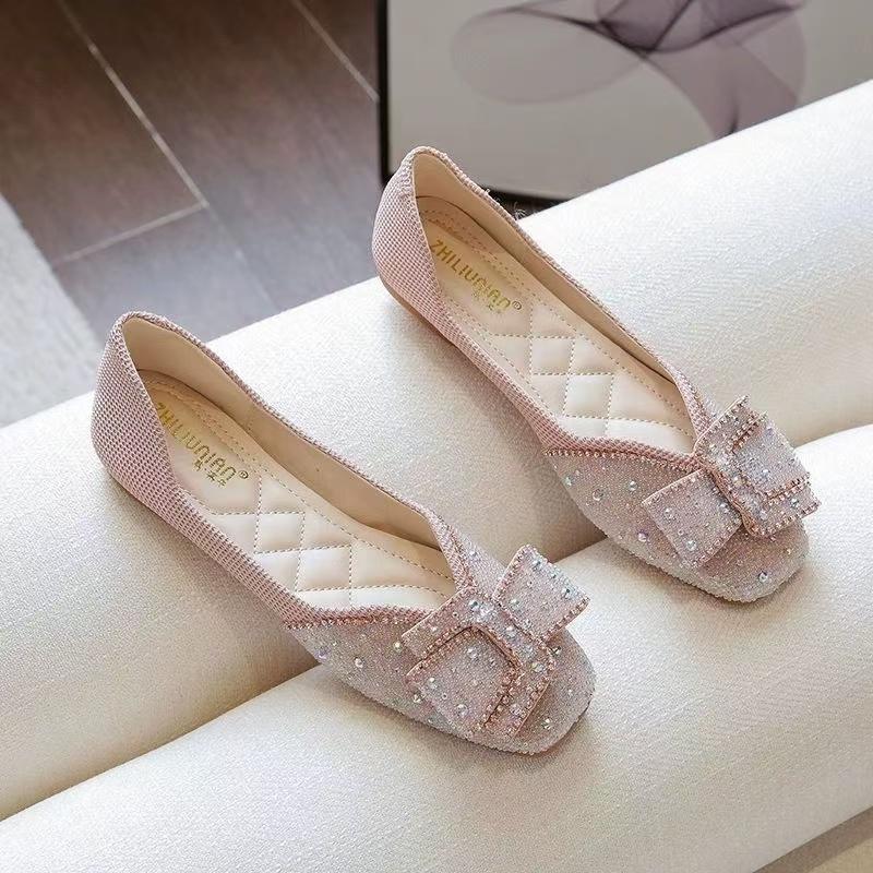 

Модная женская обувь на плоской подошве Мокасины Корейский стиль Женская обувь Квадратный носок Горячий тренд и Низкая цена Новейшее Высокое качество Мода 35 розовый