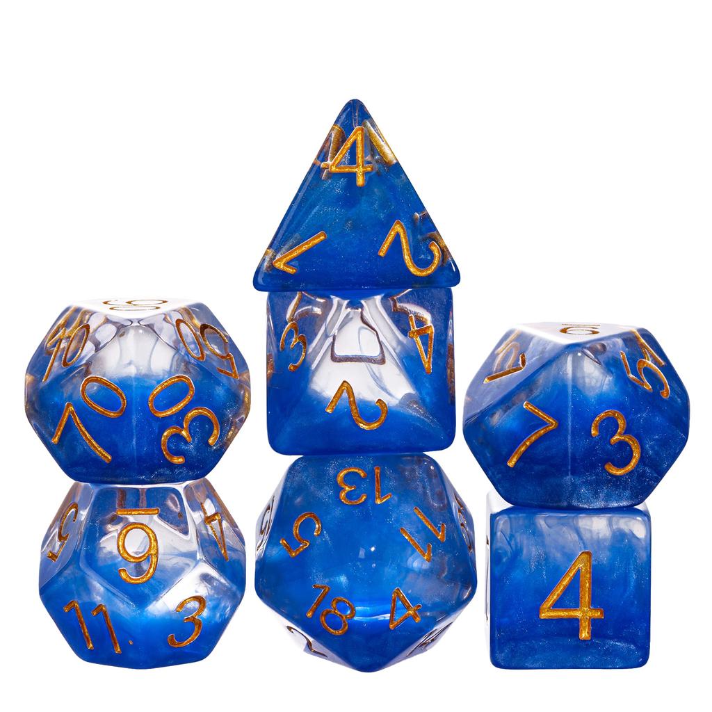 Cusdie Cool Magma DND Dice 7pcs Polyhedral Dice Set for Dungeons & Dragons Role Playing Board Games --Multiple Color Options