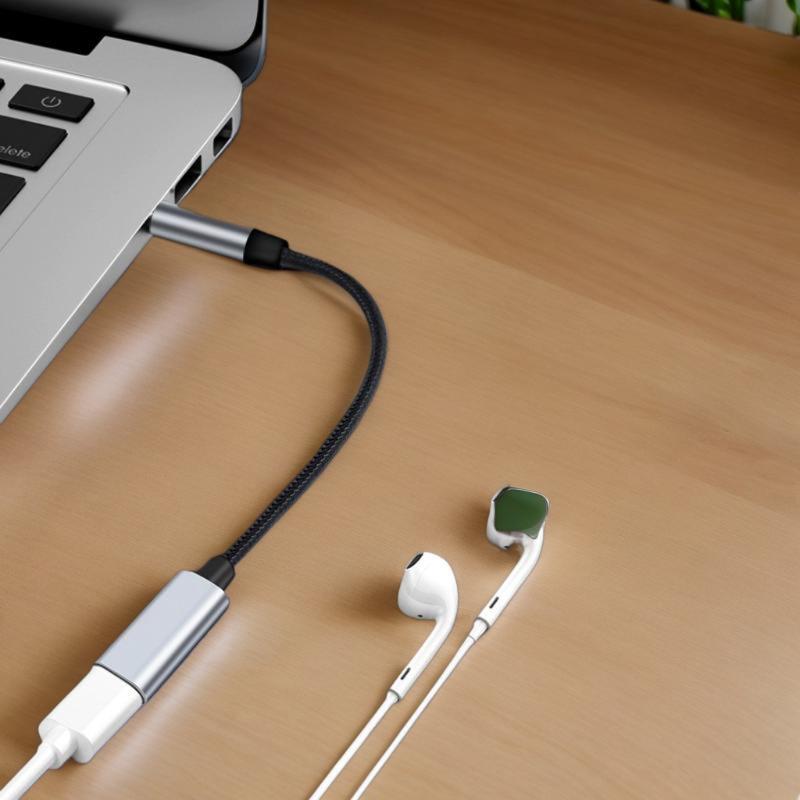 Phone Tablet PC Accessories With USB C Port Cable Conversion Earphone Microphone 3.5mm To Type-C Aux Analog Signal Audio Adapter
