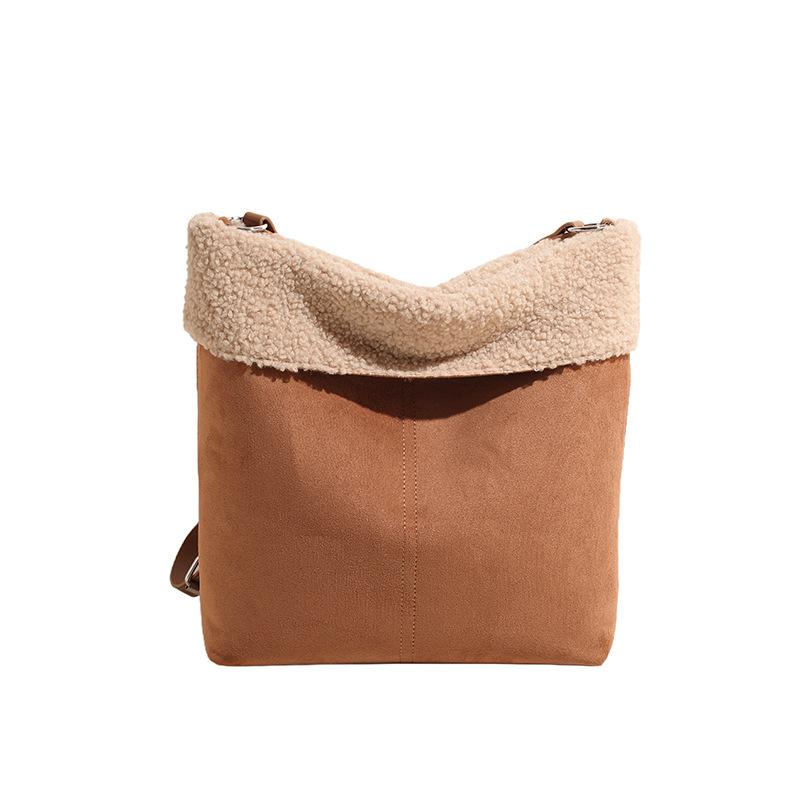 Lamb Wool Plush Bag Women'S Trendy High-End Fashion Texture Shoulder Messenger Bag
