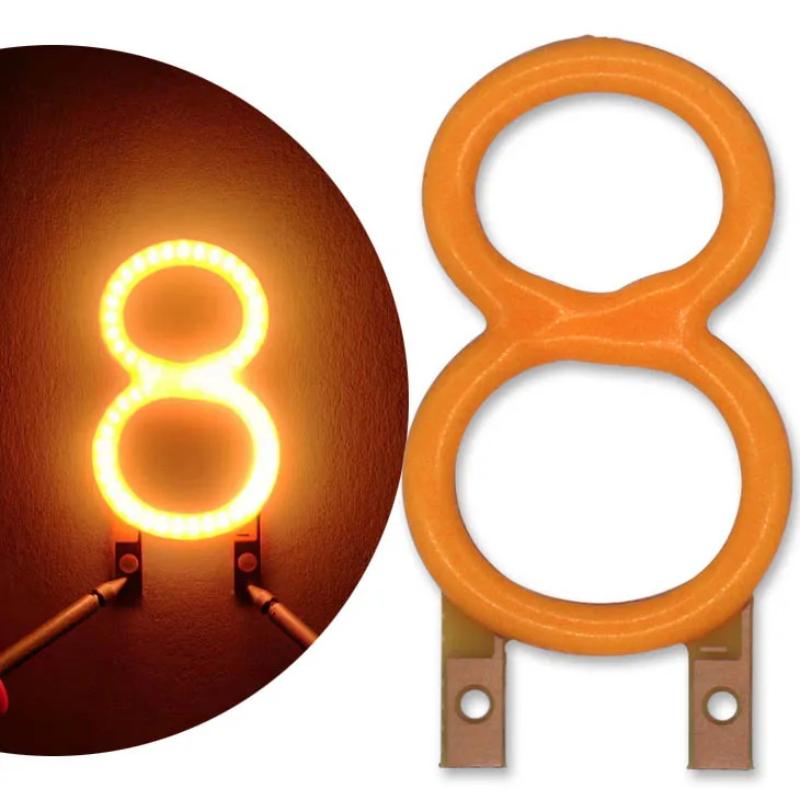 Number 0/1/2/3/4/5/6/7/8/9 Led Filament Dc 3V Cob Edison Yellow White Diy Candle Led Diodes Party Decoration Light Accessories