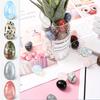 10PCS Natural Crystal Lucky Egg, Tiger's Eye/Opal/Rose Quartz/Obsidian Seasonal Decorative Egg, Handmade