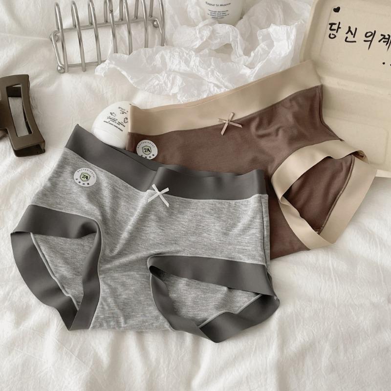 Comfortable A-class Lycra cotton full pants 7A antibacterial mid waist underwear made of pure cotton with seamless crotch women's triangle Panties