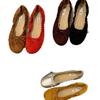 Flat-bottomed Small Silver Retro Light Mouth Gentle Single Shoes Women's Autumn New Bow Fairy Ballet Style Commuter Ladyshoes