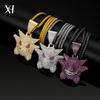 Hiphop Necklace Alloy Full Diamond Geng Gui Pendant with Exaggerated Personality, Hiphop Cartoon Sweater Chain Accessory