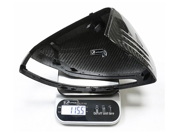 Left-Hand Drive Dry Carbon Fiber Rearview Mirror Cover for Mercedes-Benz B, C, E, S, GLC, GLA, CLA, CLS, W205 Models