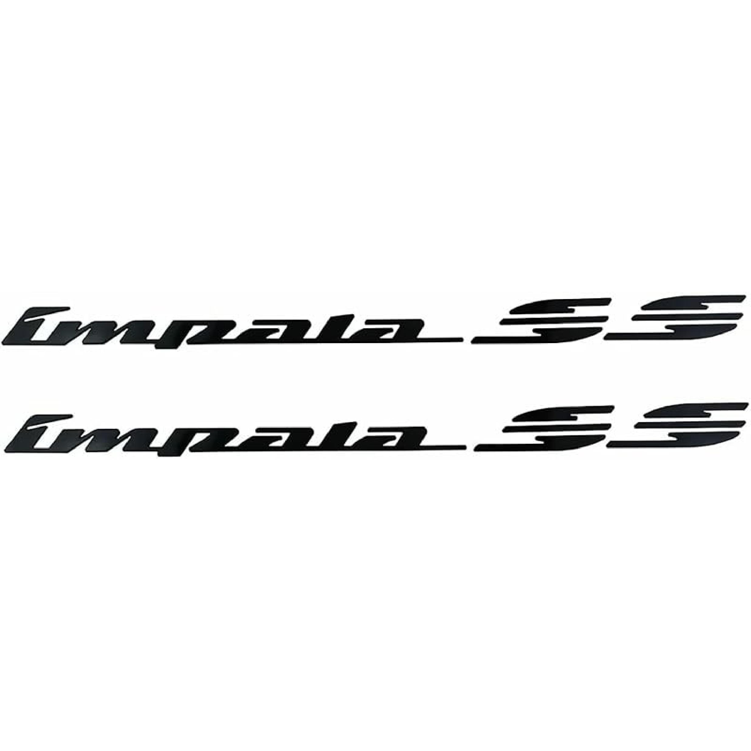 Pair Set 1994-1996 Impala Ss Emblems Rear Quarter Panel 3D Letter Badge Car Nameplate Replacement for Impala (Gloss Black) матовый черный