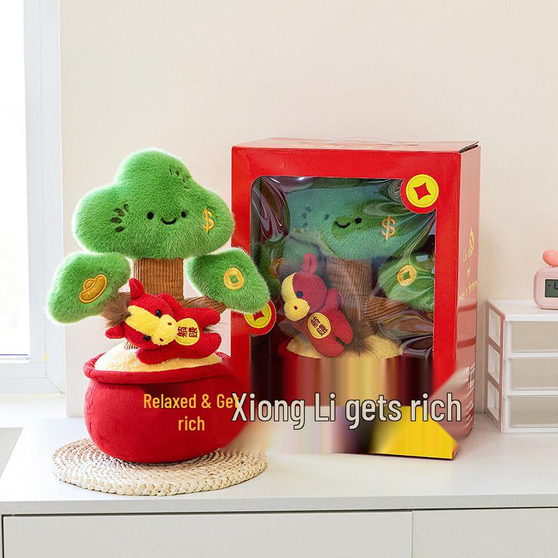 2026 Year of the Horse Plush Mascot - Lying Wealthy Horse Gift Toy for New Year Celebrations