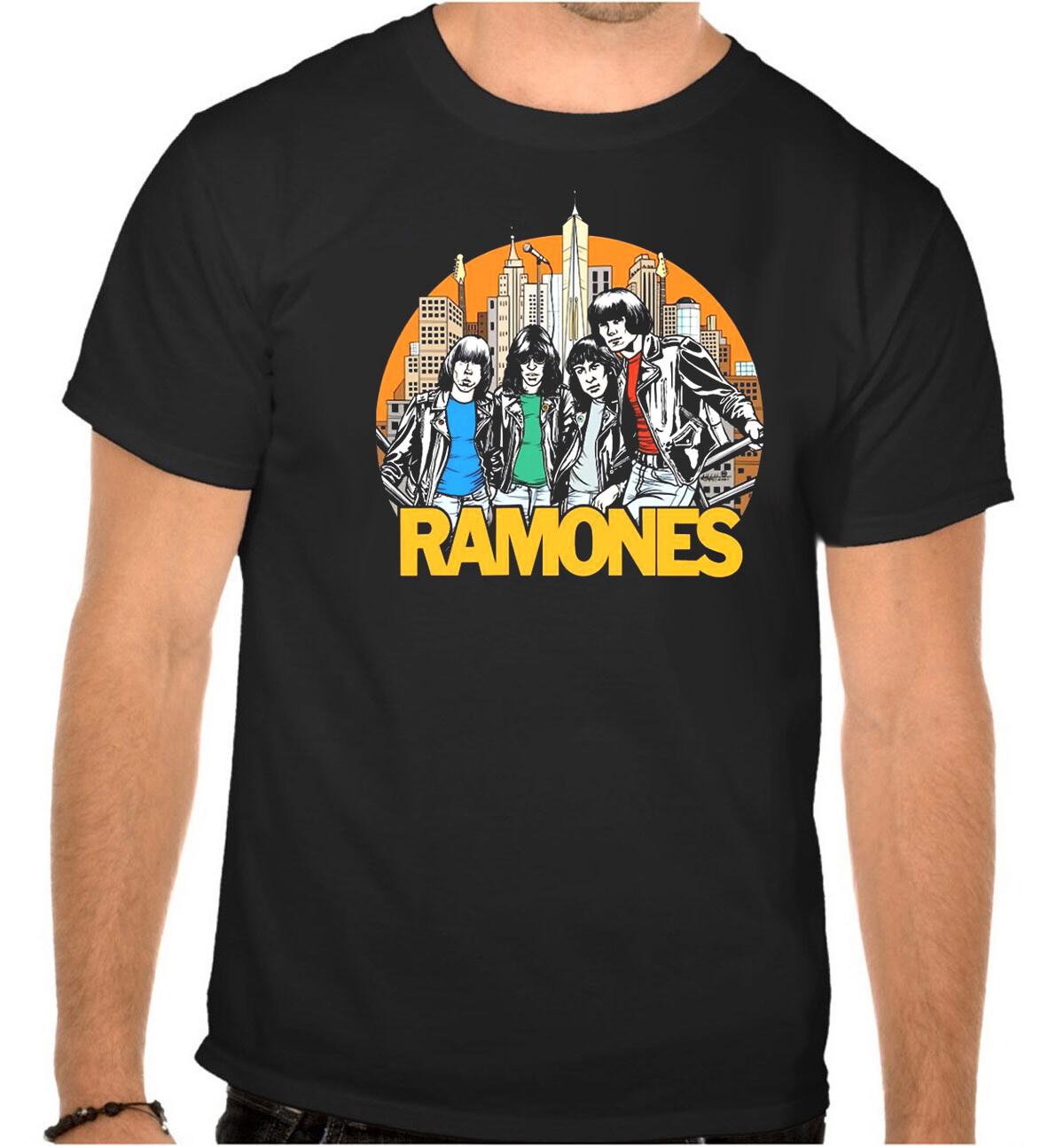 26 Ramones Rock Music Logo Black T-Shirt -1031- Unisex T-Shirt M