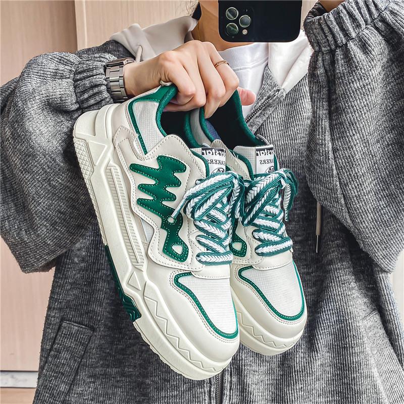 Fashion Fashion Vulcanized Sneakers Men British Style Chunky Walking Shoes For Men Casual Sneakers Street Style Sport Basketball Shoes