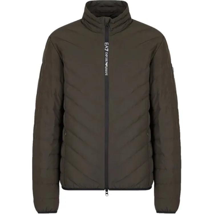 

Emporio Armani EA7 Stand Collar Logo Long Sleeve Down Jacket Men outerwear Brown 8NPB06-PNE1Z-1866 S