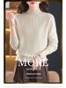 New Pure Wool Sweater for Middle-Aged & Elderly Women - Stylish, Warm, Half-High Collar, Thickened for Autumn/Winter
