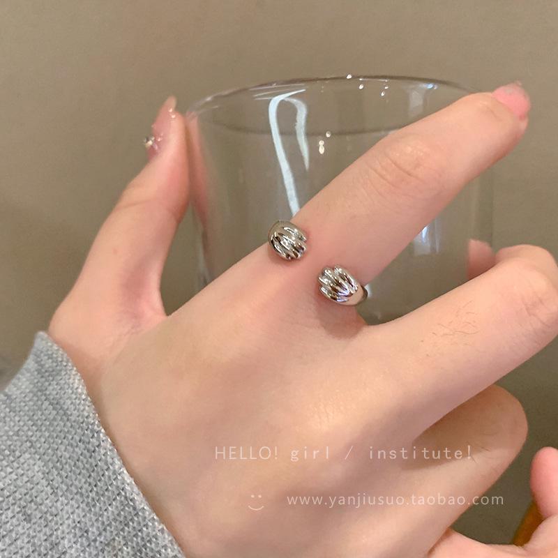 Women's Cute Cat Claw Ring - Light Luxury, Niche, Simple, Open, Adjustable Index Finger Accessory